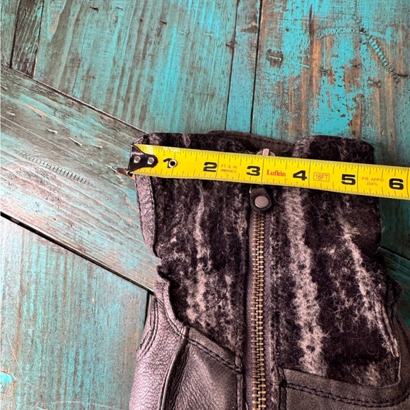 Bunker Grey Distressed Side Zip Mixed Media Steampunk Ankle Boots Size 6.5 - Picture 7 of 15